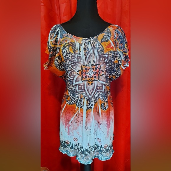 Unity World Wear Multicolor Patterned Blouse - Picture 2 of 3